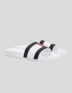 CHANCLAS TOMMY JEANS ESSENTIAL FLAG POOL SLIDE WHITE