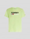 CAMISETA TOMMY JEANS CORP LOGO TEE FADED LIME