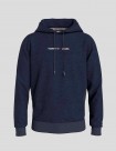 SUDADERA TOMMY JEANS STRAIGHT LOGO HOODIE BLUE