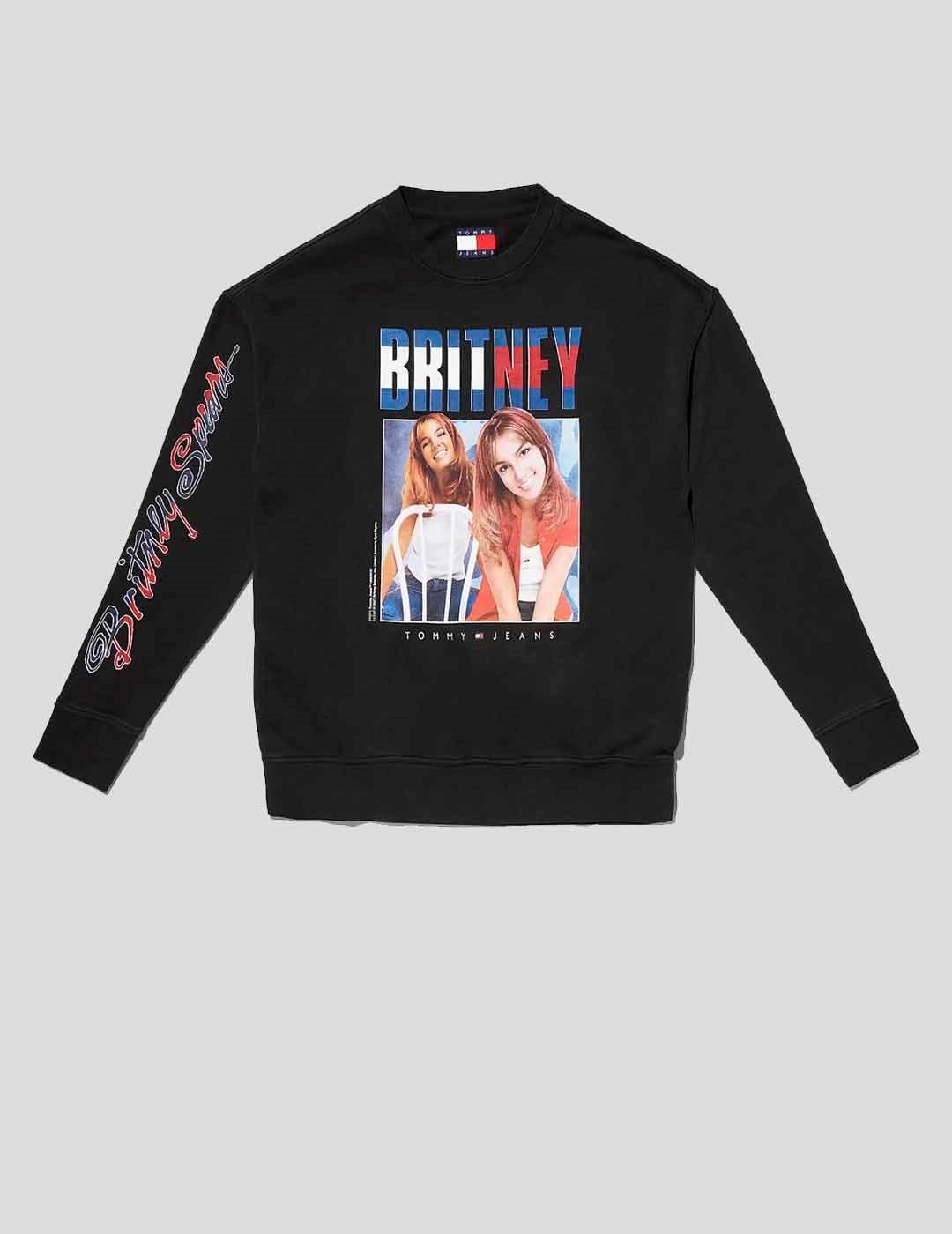 SUDADERA TOMMY JEANS BRITNEY SPEARS REVISITED W CREW BLACK