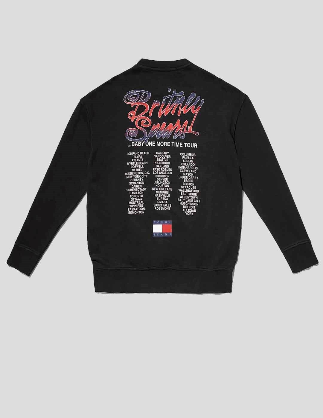SUDADERA TOMMY JEANS BRITNEY SPEARS REVISITED W CREW BLACK