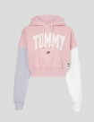 SUDADERA TOMMY JEANS TJW COLOR BLOCK HOODIE BROADWAY PINK