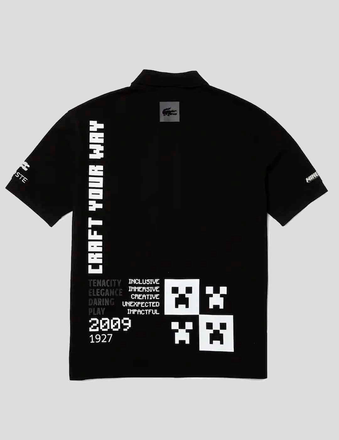 CAMISETA LACOSTE X MINECRAFT RELAXED FIT POLO BLACK