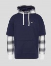 SUDADERA TOMMY JEANS LAYER CHECK HOODIE NAVY