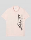 CAMISETA LACOSTE REGULAR FIT CON FIRMA PINK CHAIR