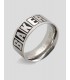 ACCESORIOS BAKER BRAND LOGO SILVER RING  SILVER