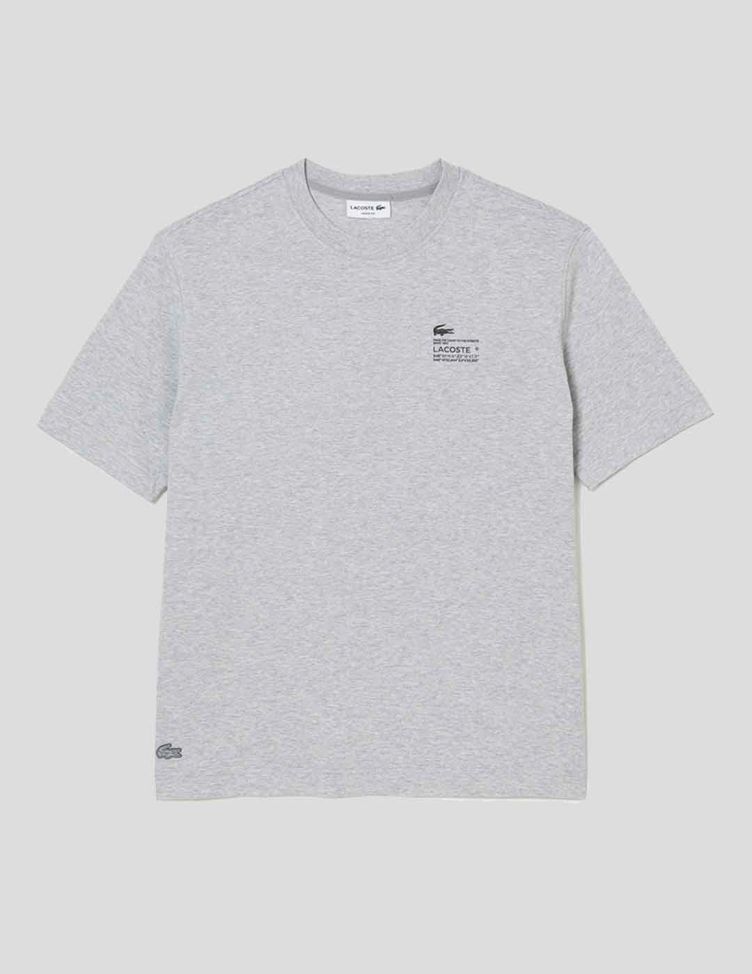 CAMISETA LACOSTE LOOSE FIT TEE ARGENT CHINE