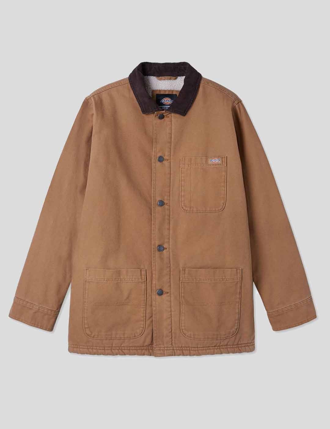 CHAQUETA DICKIES DUCK CANVAS CHORE JACKET STONE WASHED BROWN DUCK