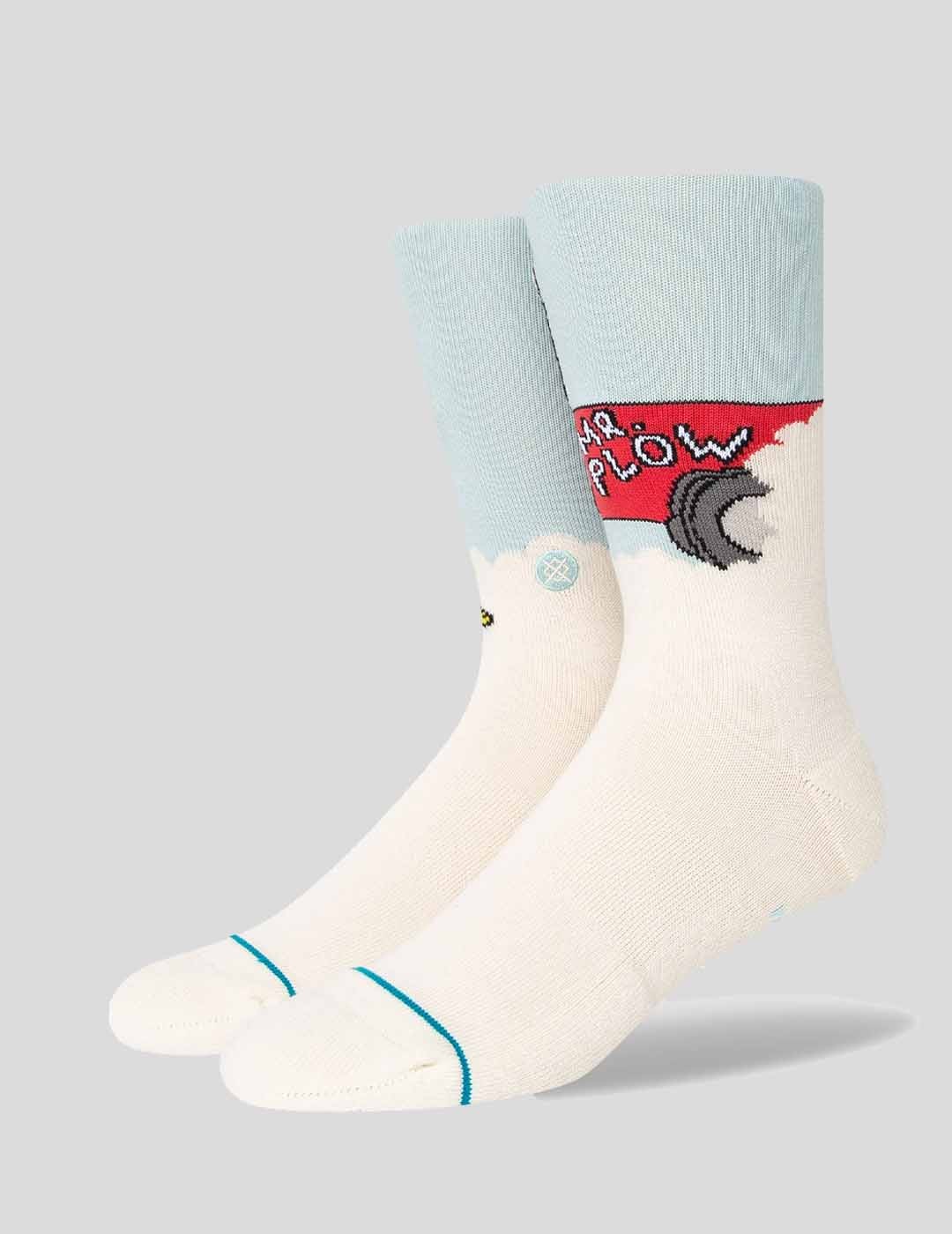CALCETINES STANCE MR PLOW SOCKS WHITE/BLUE-RED