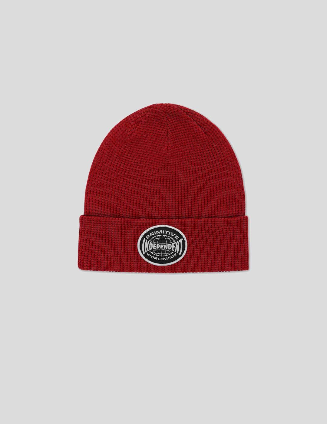 GORRO PRIMITIVE X INDEPENDENT GLOBAL WAFFLE BEANIE RED