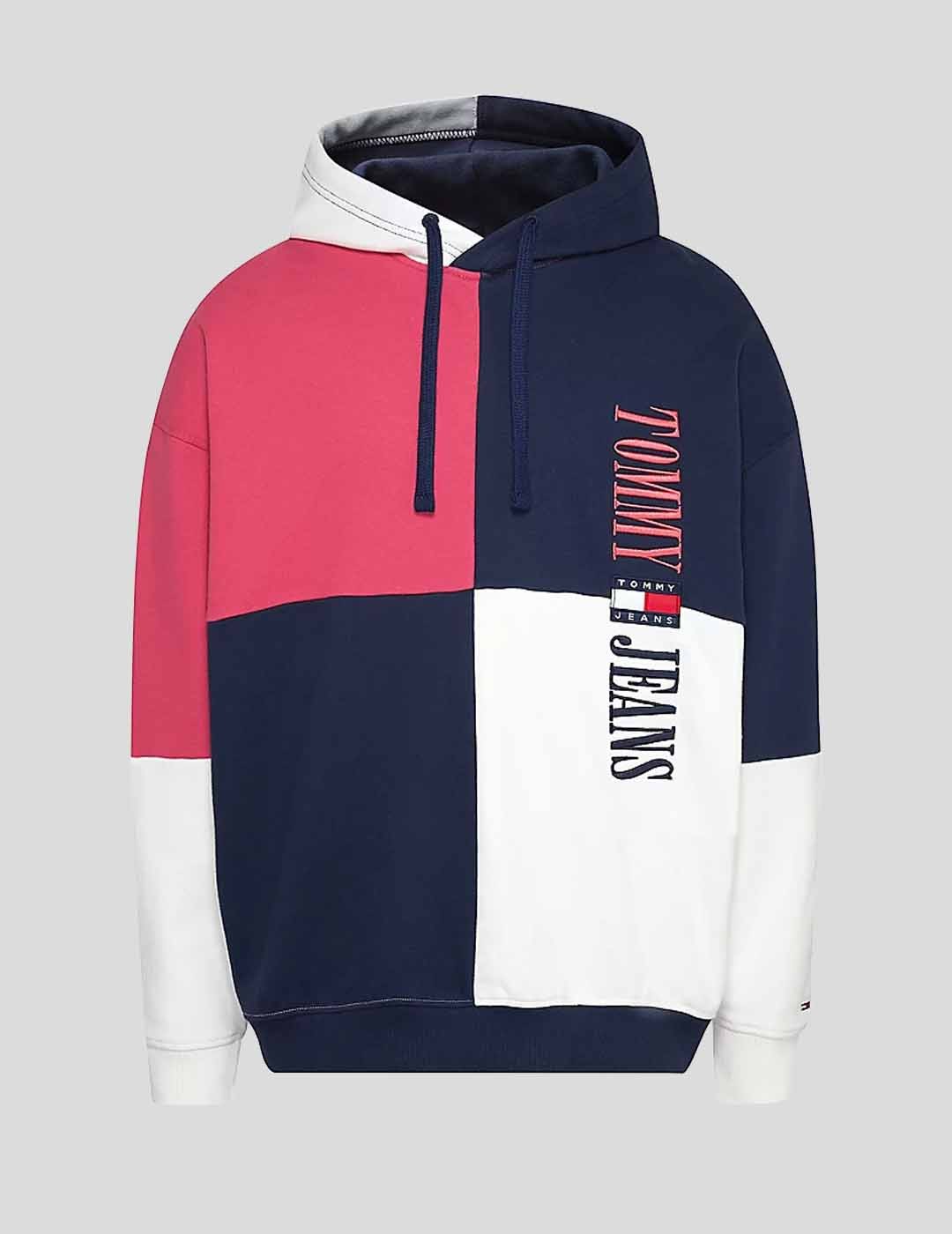 SUDADERA TOMMY JEANS SKATER ARCHIVE COLOR BLOCK HOODIE NAVY