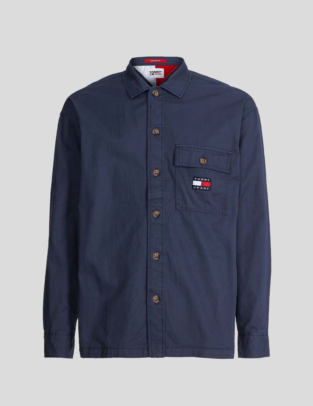 CAMISA TOMMY JEANS CLASSIC SOLID OVERSHIRT C87 NAVY