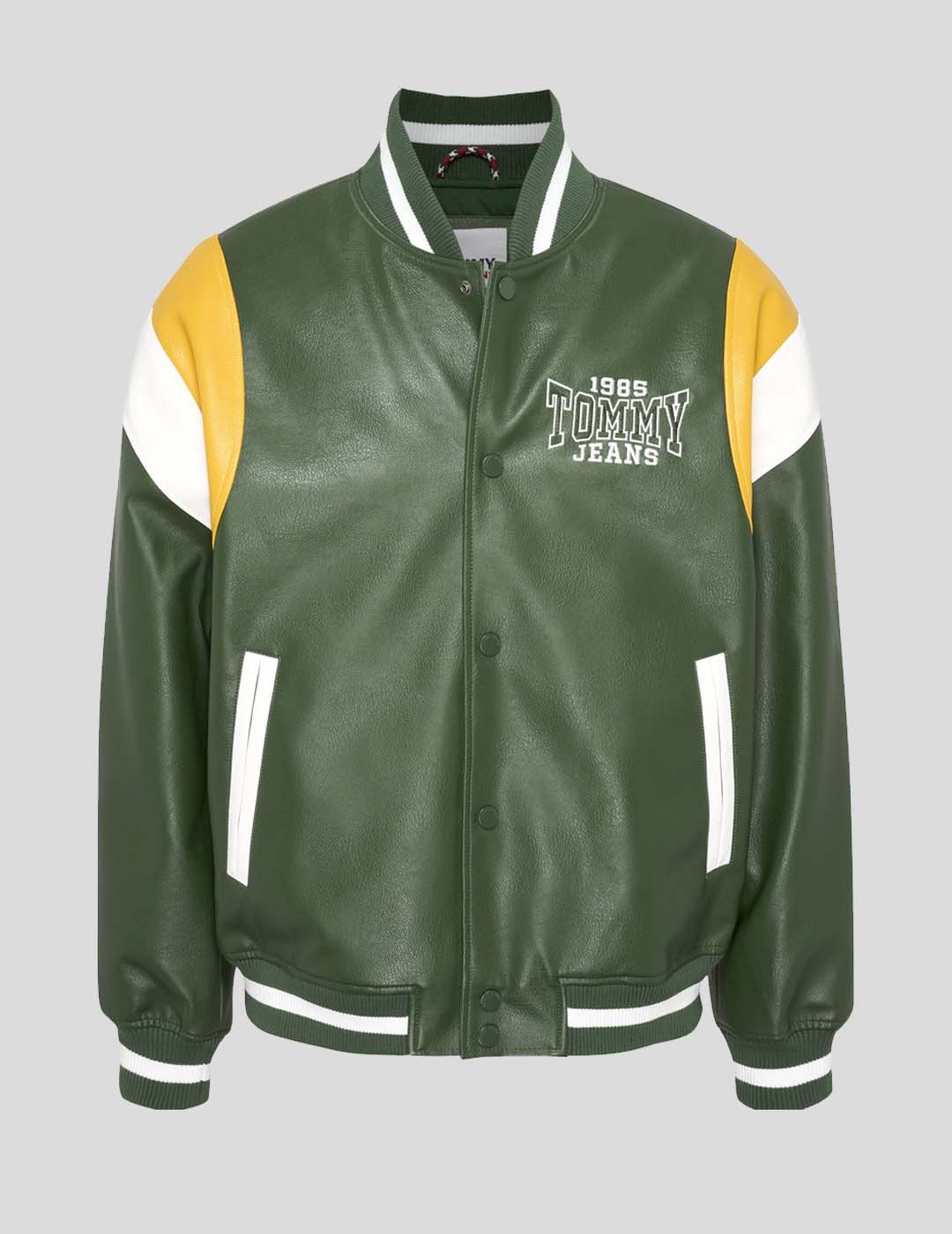 CHAQUETA TOMMY JEANS LETTERMAN RELAXED BOMBER L2M GREE