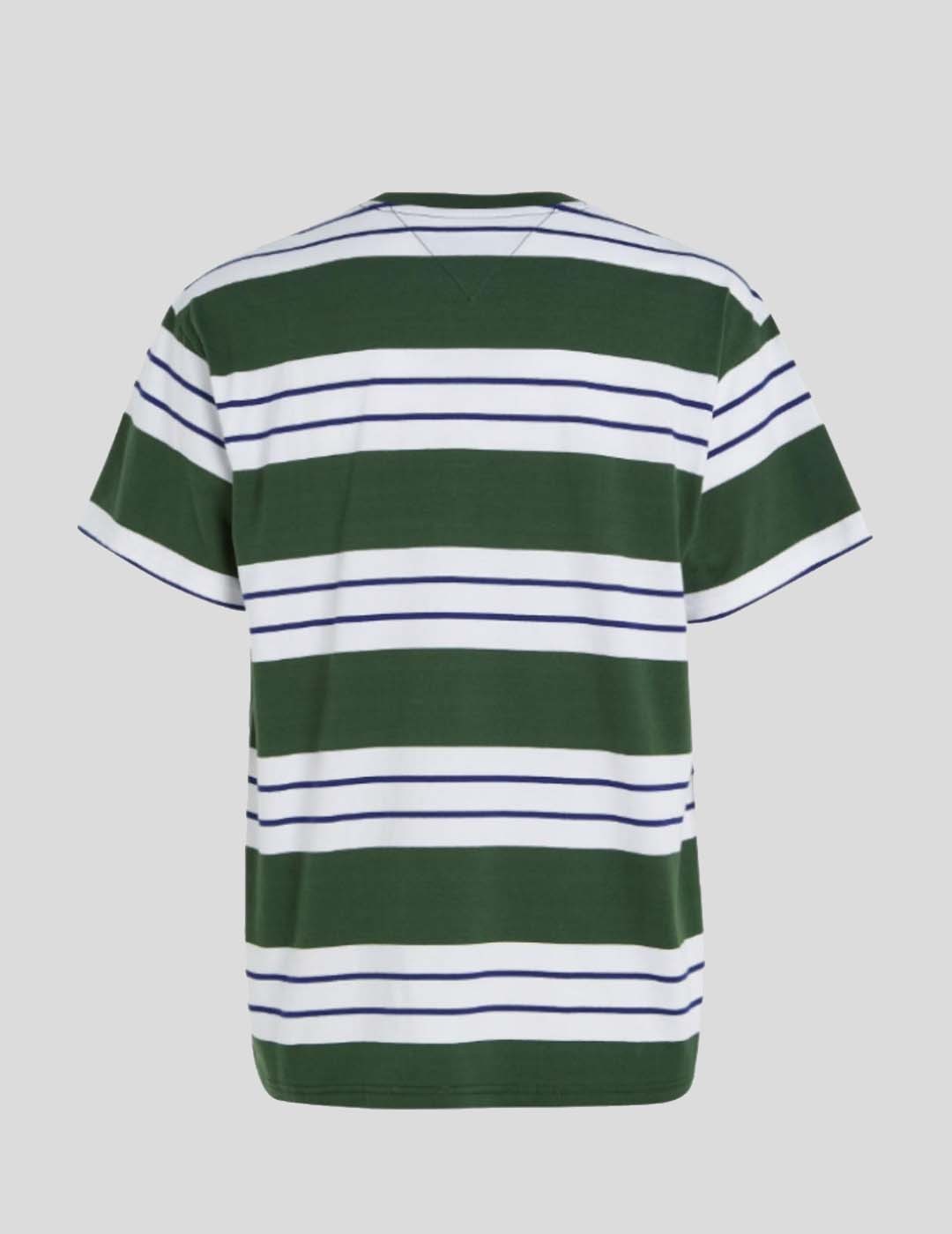 CAMISETA TOMMY JEANS RELAX BOLD STRIPE TEE L2M GREEN
