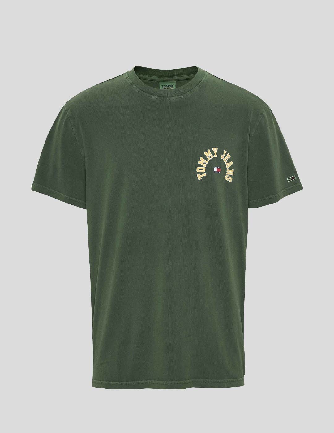 CAMISETA TOMMY JEANS CLASSIC CURVED COLLEGIATE TEE L2M GREEN