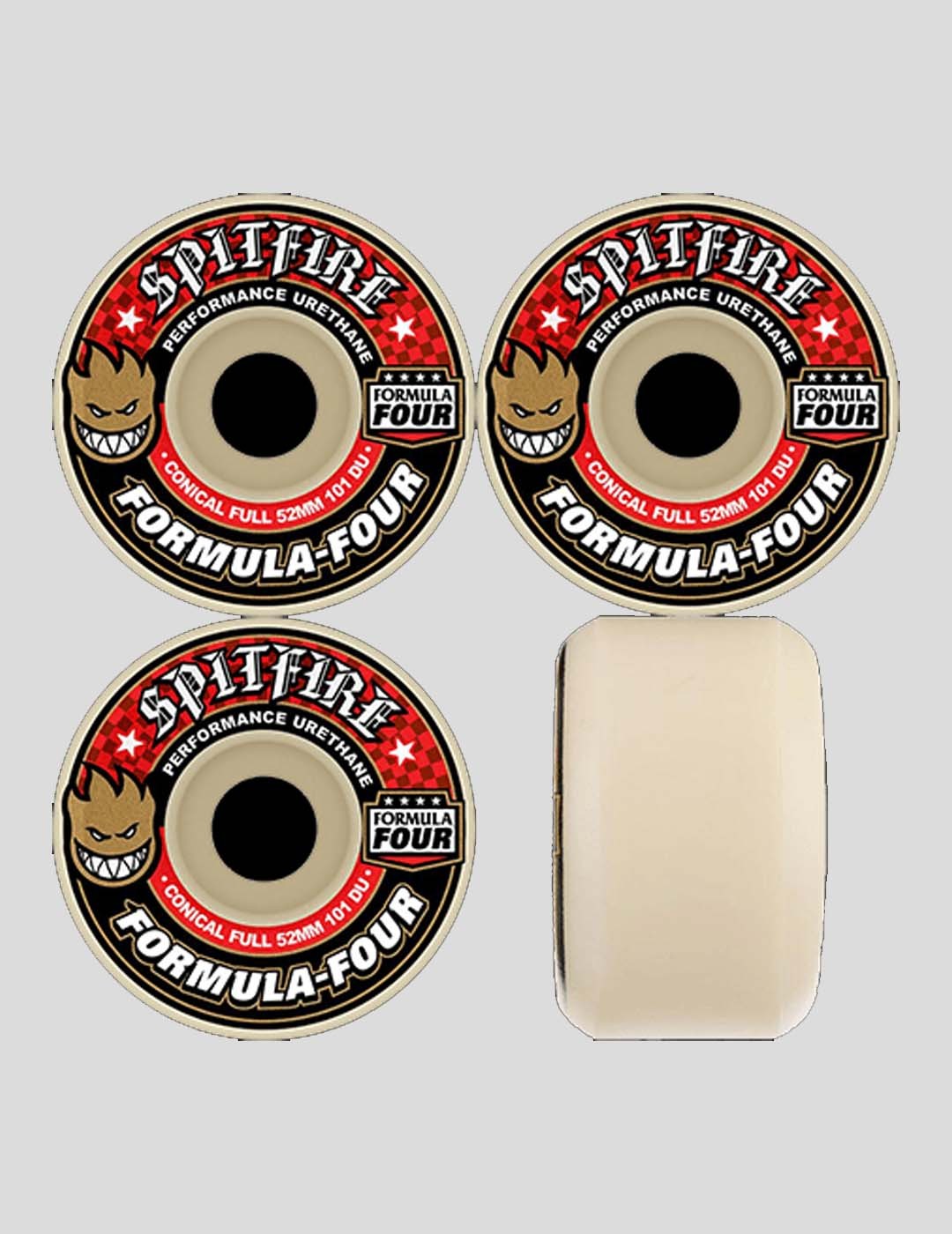 RUEDAS SPITFIRE F4 CONICAL FULL 54MM 101A  WHITE/RED