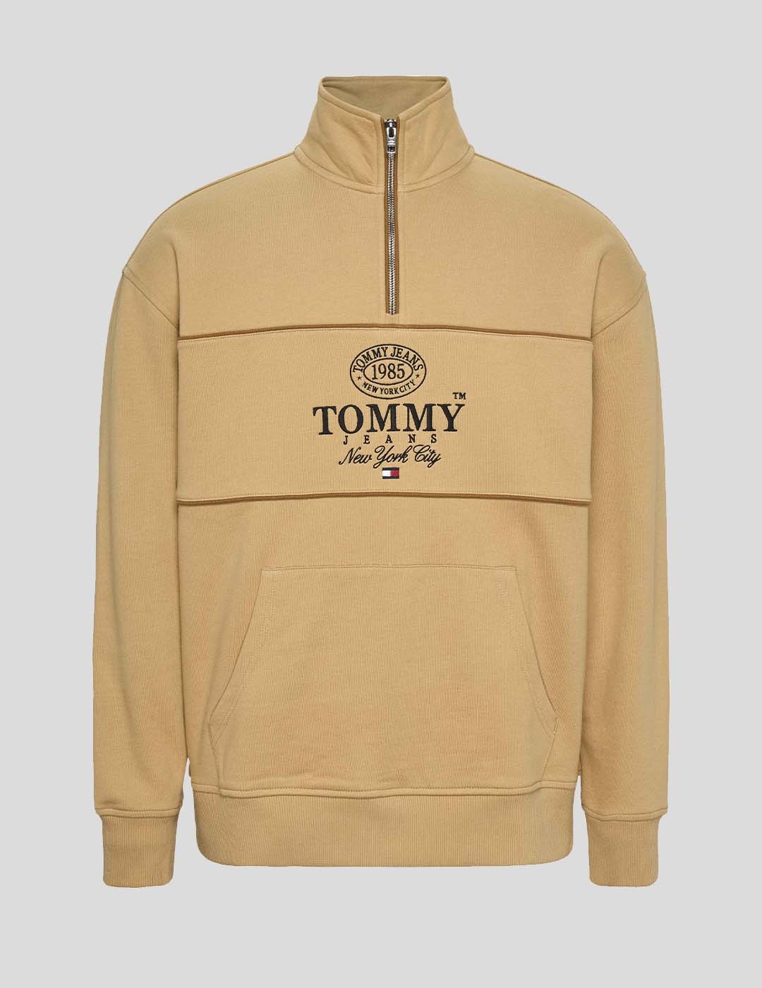 SUDADERA TOMMY JEANS LUXE ATHLETIC ZIP SWEATER AB0 BEIGE