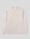 SUDADERA BUTTER GOODS EMBOSSED LOGO CREW  CEMENT