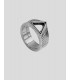 ACCESORIOS TWOJEYS TRIANGLE RING  SILVER