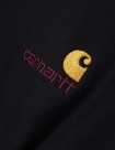 SUDADERA CARHARTT WIP HALF ZIP AMERICAN SCRIPT NEGRO/ORO