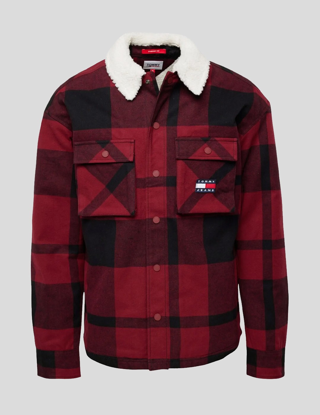 CAMISA TOMMY JEANS CHECK SHERPA LIN OVERSHIRT XJS MULTI