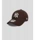 GORRA NEW ERA NEW YORK YANKEES ESSENTIAL 9FORTY  DARK BROWN/WHITE