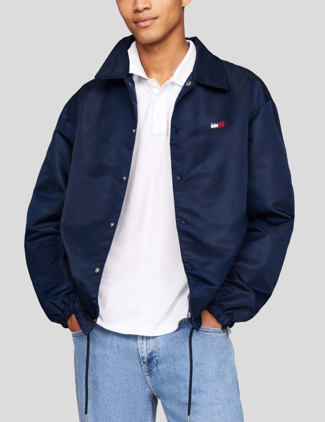 CHAQUETA TOMMY JEANS SOLID COACH JACKET  C1G NAVY