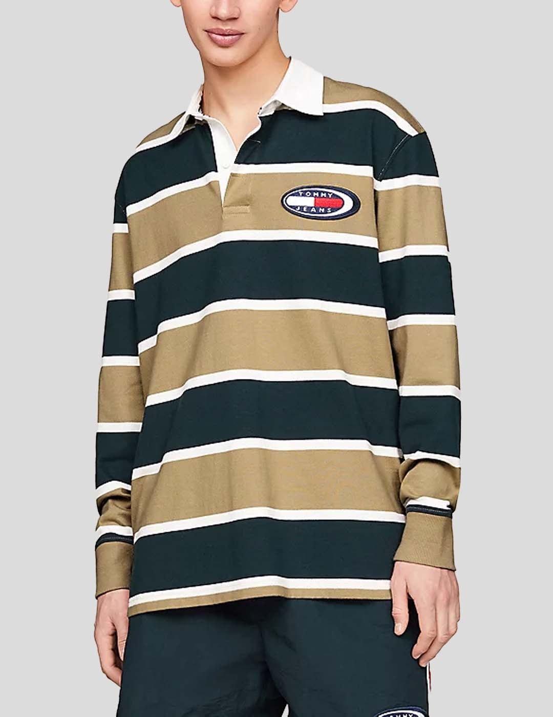 CAMISETA TOMMY JEANS ARCHIVE STRIPE RUGBY POLO  AB0 MULTI