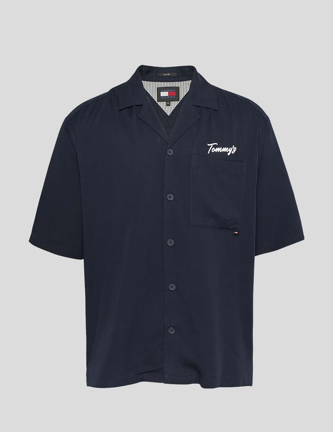 CAMISA TOMMY JEANS RELAXED GRAPHIC RESORT SS SHIRT C1G NAVY
