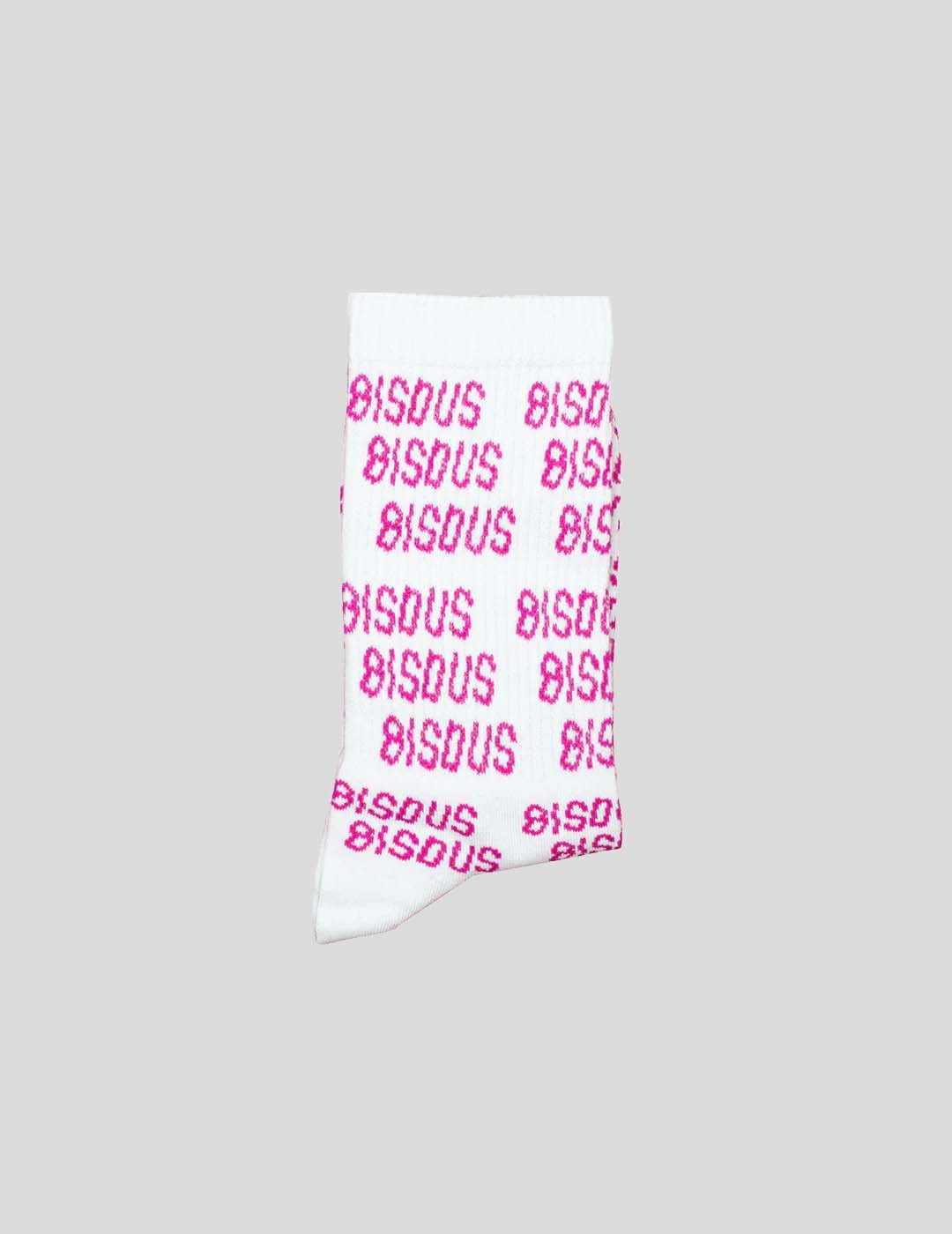 Calcetines Bisous Skateboards All Over Bisous Socks Blanca/Rosa