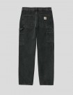 PANTALÓN CARHARTT WIP SINGLE KNEE NEGRO (LAVADO)