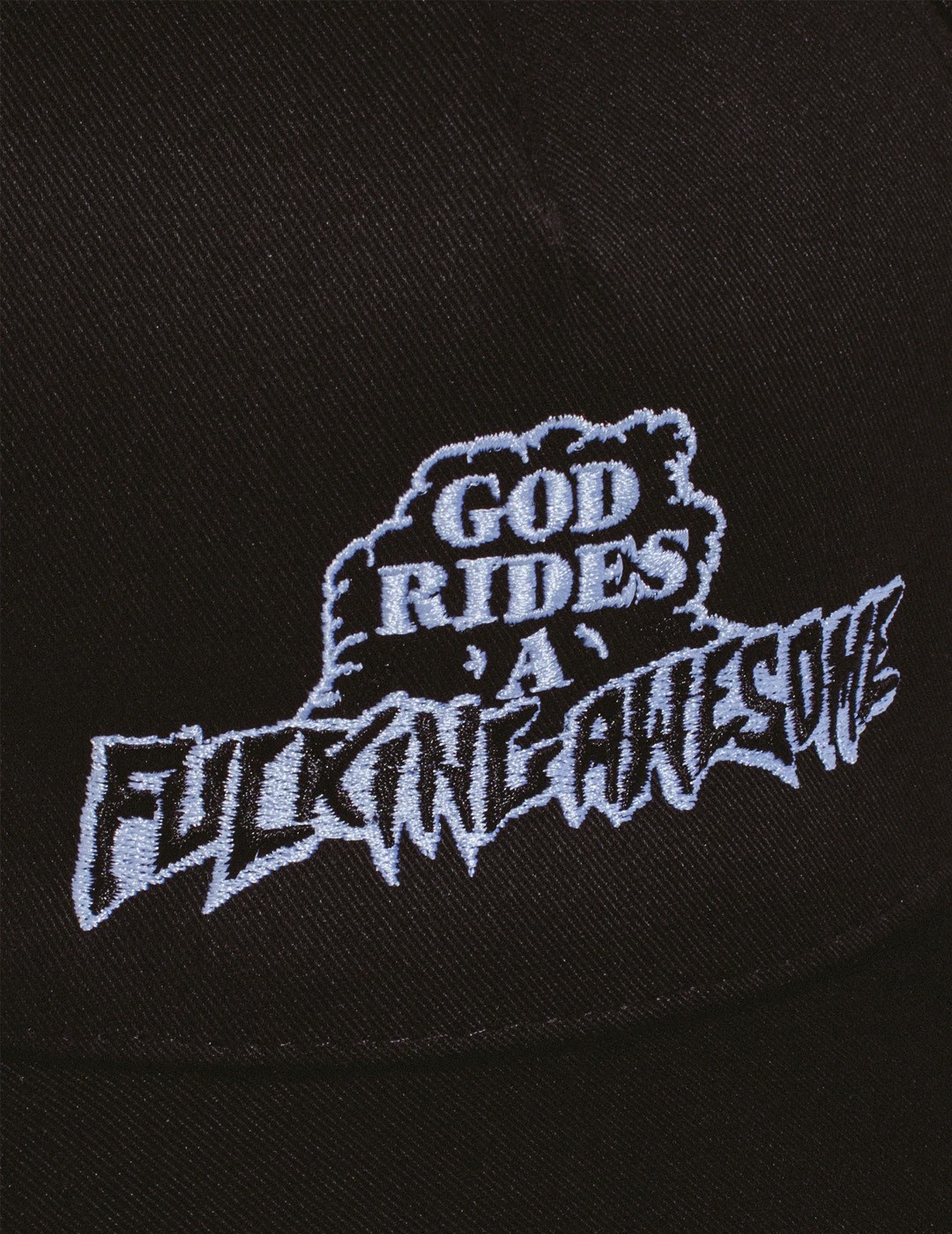 GORRA FUCKING AWESOME GOD RIDES FA TRUCKER HAT NEGRO