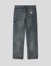 PANTALÓN CARHARTT WIP  DOUBLE KNEE PANT  BLUE WORN USED