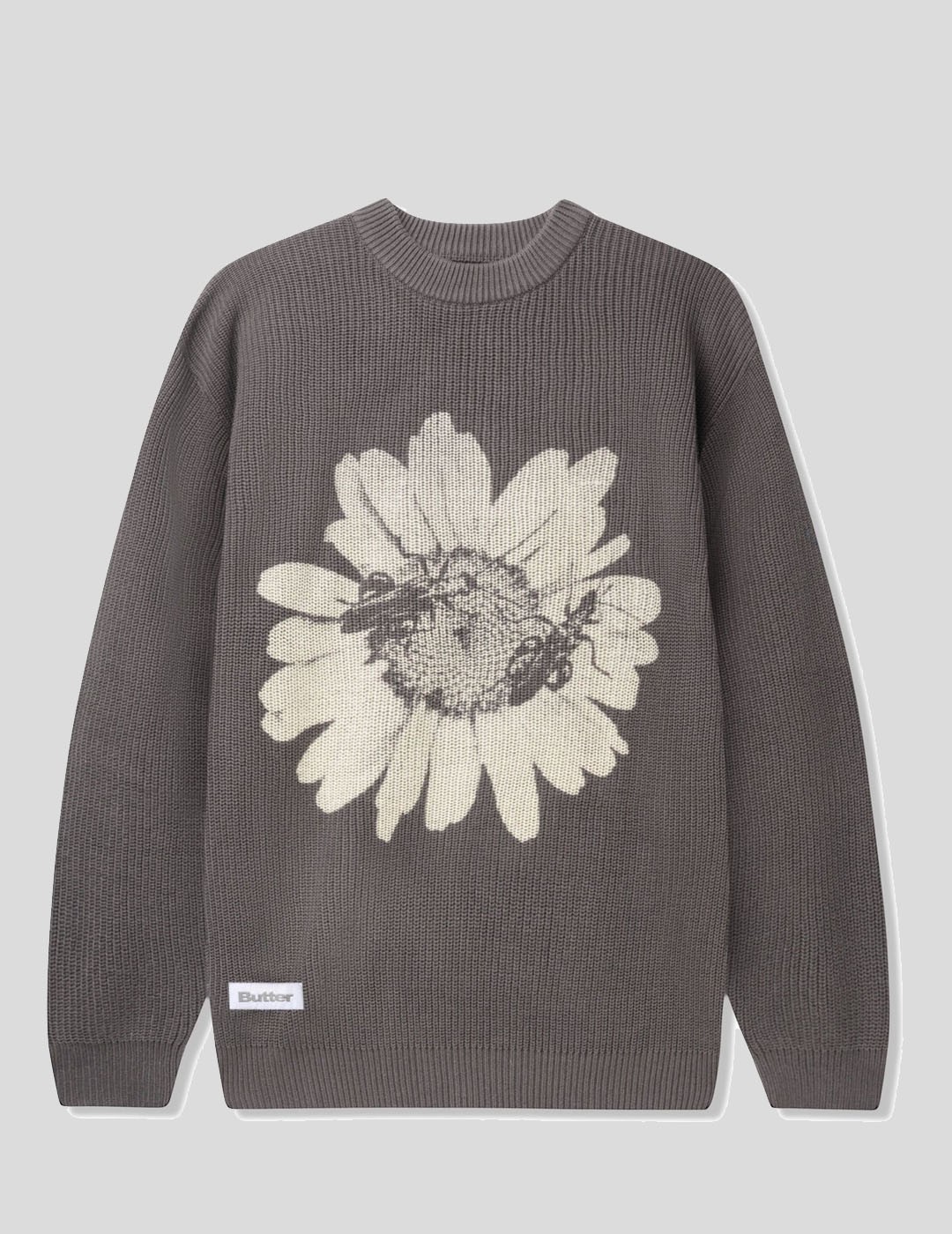 SUDADERA BUTTER GOODS SUNFLOWER KNIT SWEATER  CHARCOAL