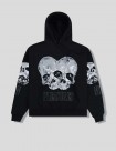 SUDADERA PLEASURES DOUBLE SKULL HOODIE   BLACK