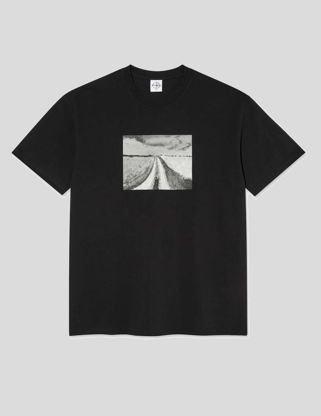 CAMISETA POLAR SKATE CO OPEN FIELDS TEE  BLACK