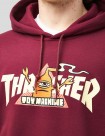 SUDADERA THRASHER X TOY MONSTER VORTEX HOOD  MAROON