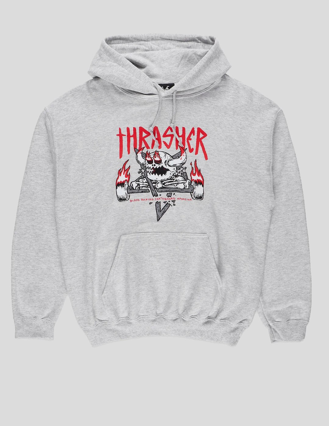 SUDADERA THRASHER X TOY MONSTER MONSTER GRAM HOOD  ASH GREY