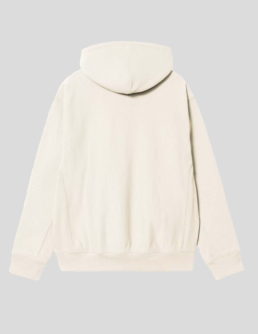 SUDADERA CARHARTT WIP  HOODED AMERICAN SCRIPT JACKET  NATURAL