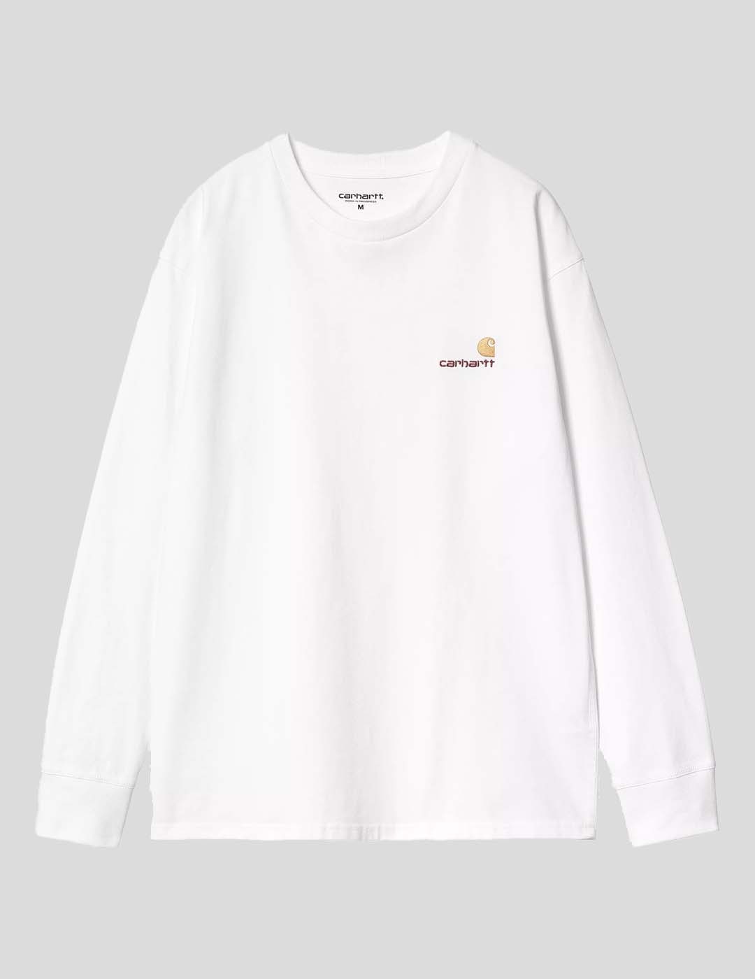 CAMISETA CARHARTT WIP  AMERICAN SCRIPT LS TEE  WHITE