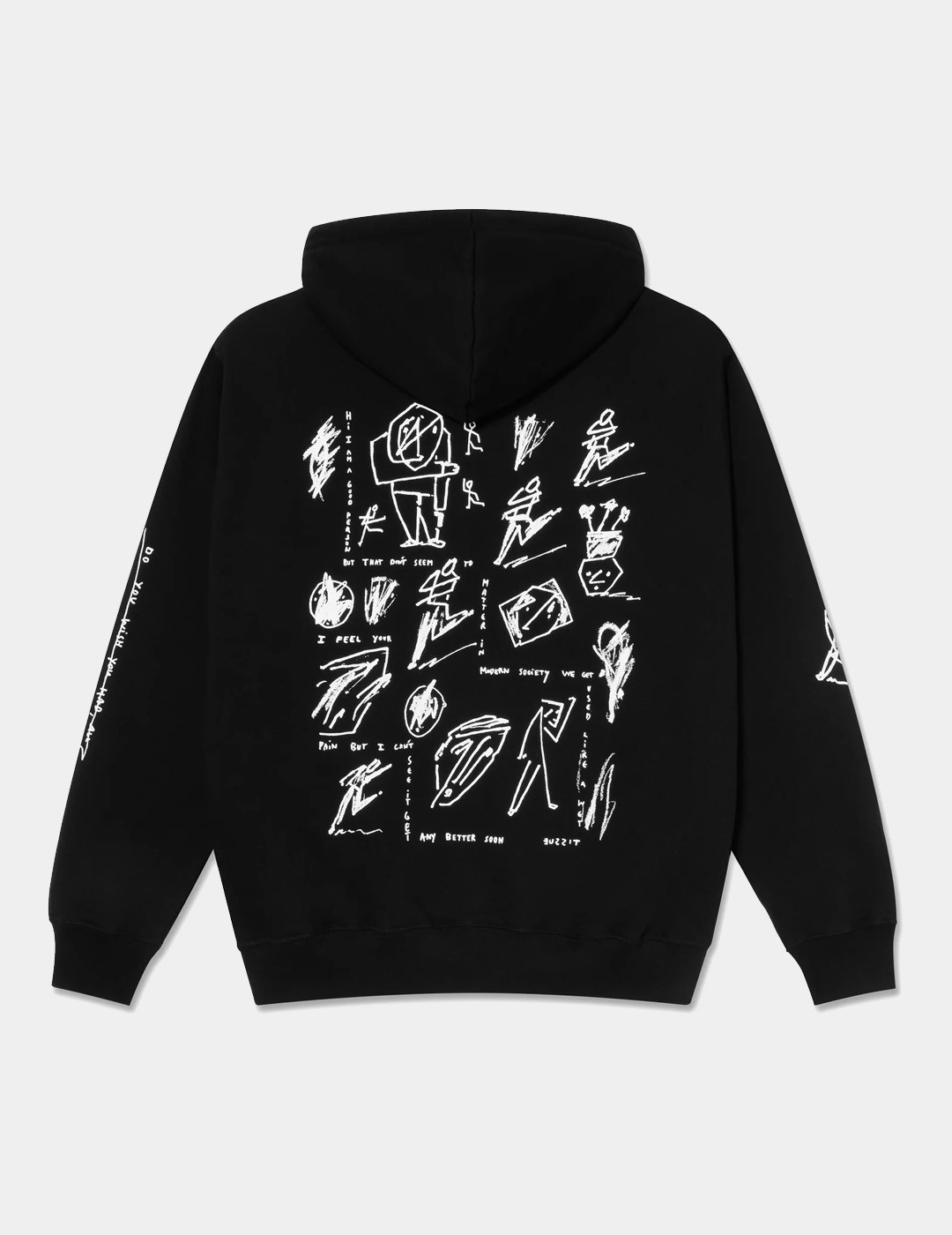 SUDADERA POLAR SKATE CO SAD AT TIMES DAVE HOODIE  BLACK