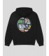 SUDADERA POLAR SKATE CO DAVE HOODIE FILL LOGO OURSELVES COLLAGE  BLACK