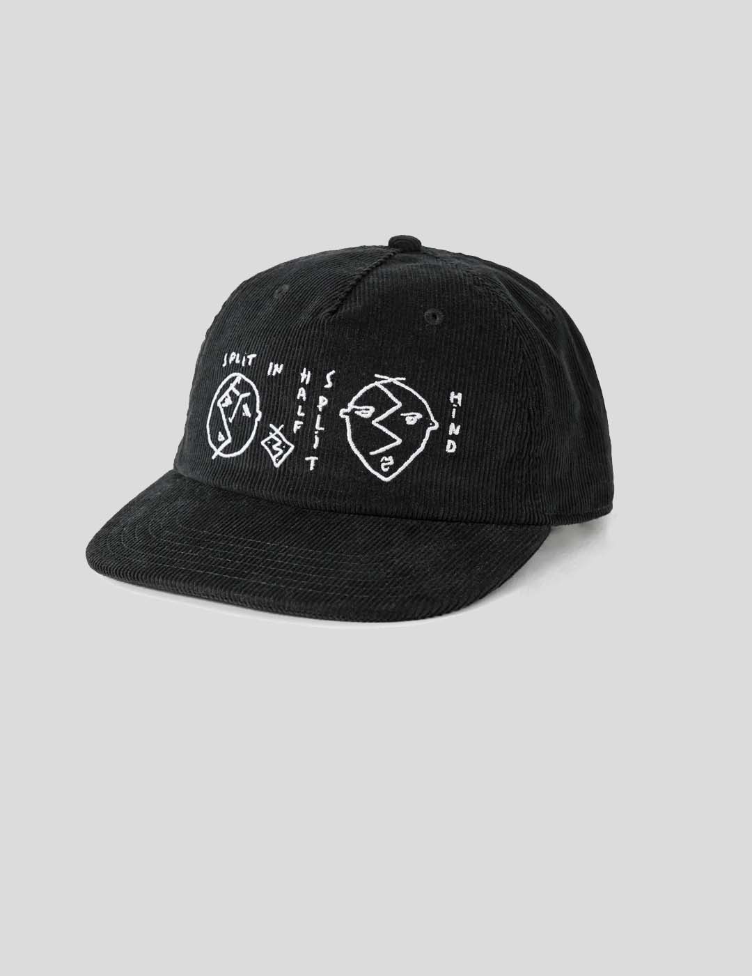 GORRA POLAR SKATE CO SPLIT IN HALF JAMES CAP  BLACK