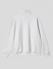 SUDADERA CARHARTT WIP  HALF ZIP AMERICAN SCRIPT  ASH HEATHER