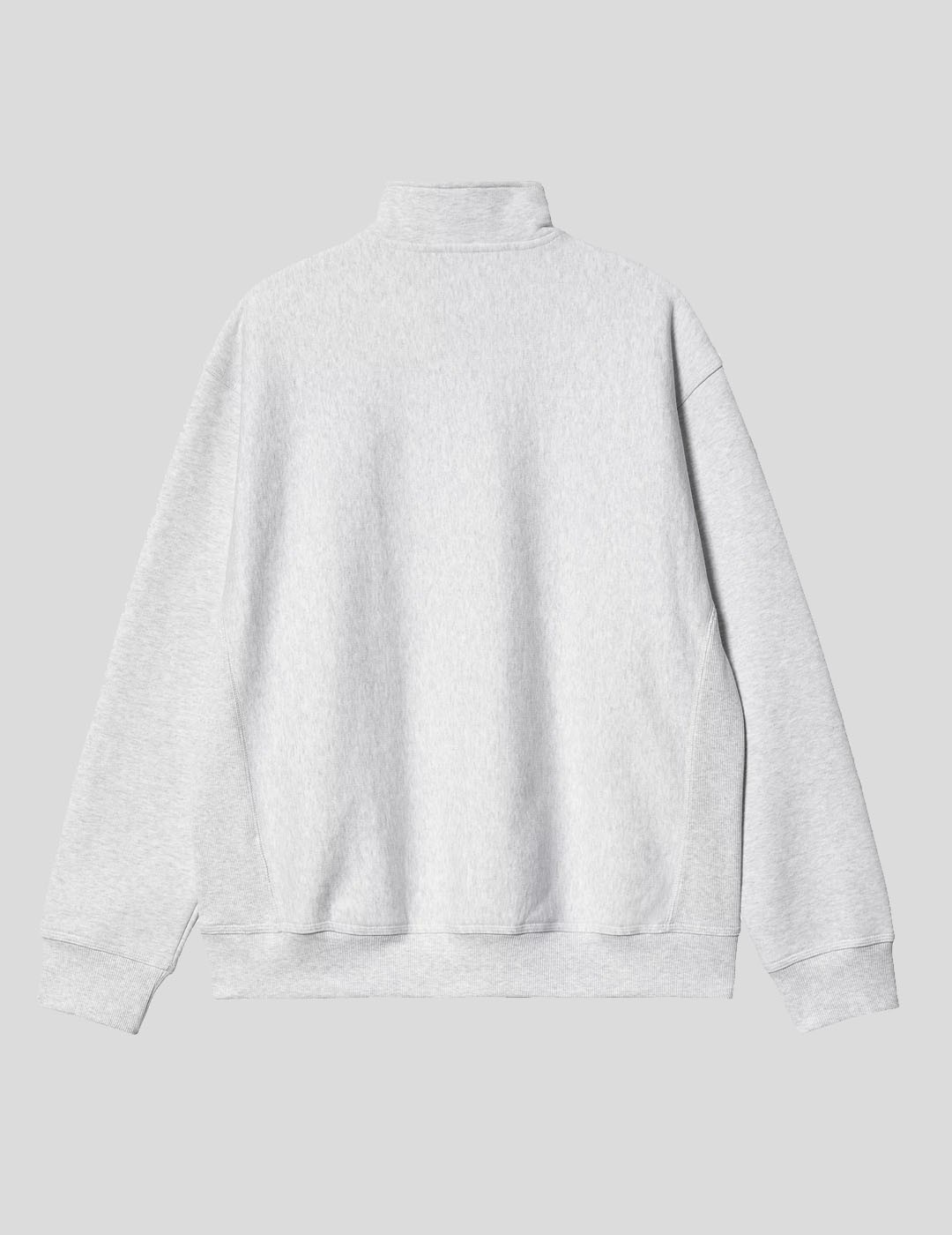 SUDADERA CARHARTT WIP  HALF ZIP AMERICAN SCRIPT  ASH HEATHER