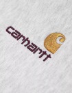 SUDADERA CARHARTT WIP  HALF ZIP AMERICAN SCRIPT  ASH HEATHER