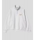 SUDADERA CARHARTT WIP  HALF ZIP AMERICAN SCRIPT  ASH HEATHER