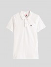 CAMISETA TOMMY JEANS FLAG PATCH SLIM POLO  ECRU