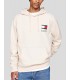 SUDADERA TOMMY JEANS REGULAR ESSENTIAL FLAG HOODIE  OAT MARL HEATHER 