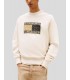 SUDADERA TOMMY JEANS RELAXED PAISLEY FLAG   ANCIENT WHITE